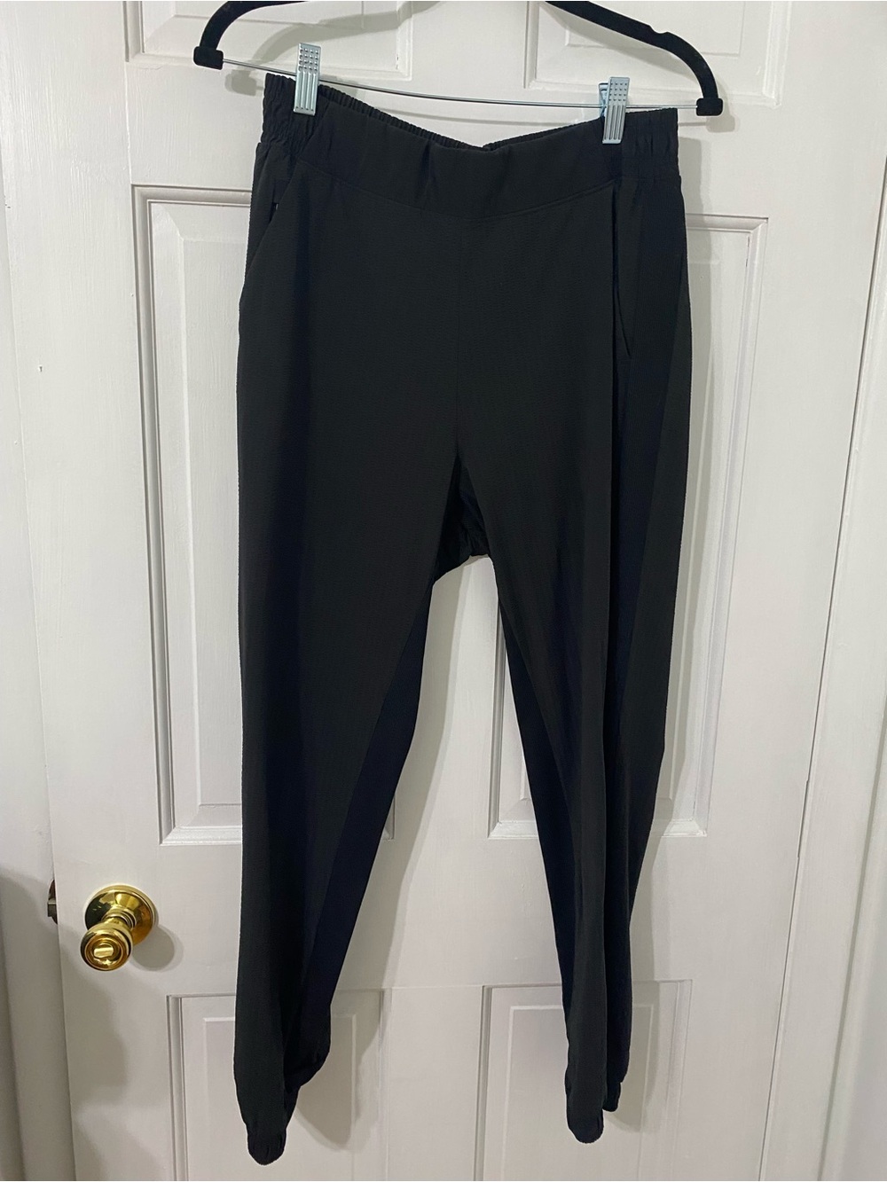 Athleta Black Women's Track Pants with Elastic Waist